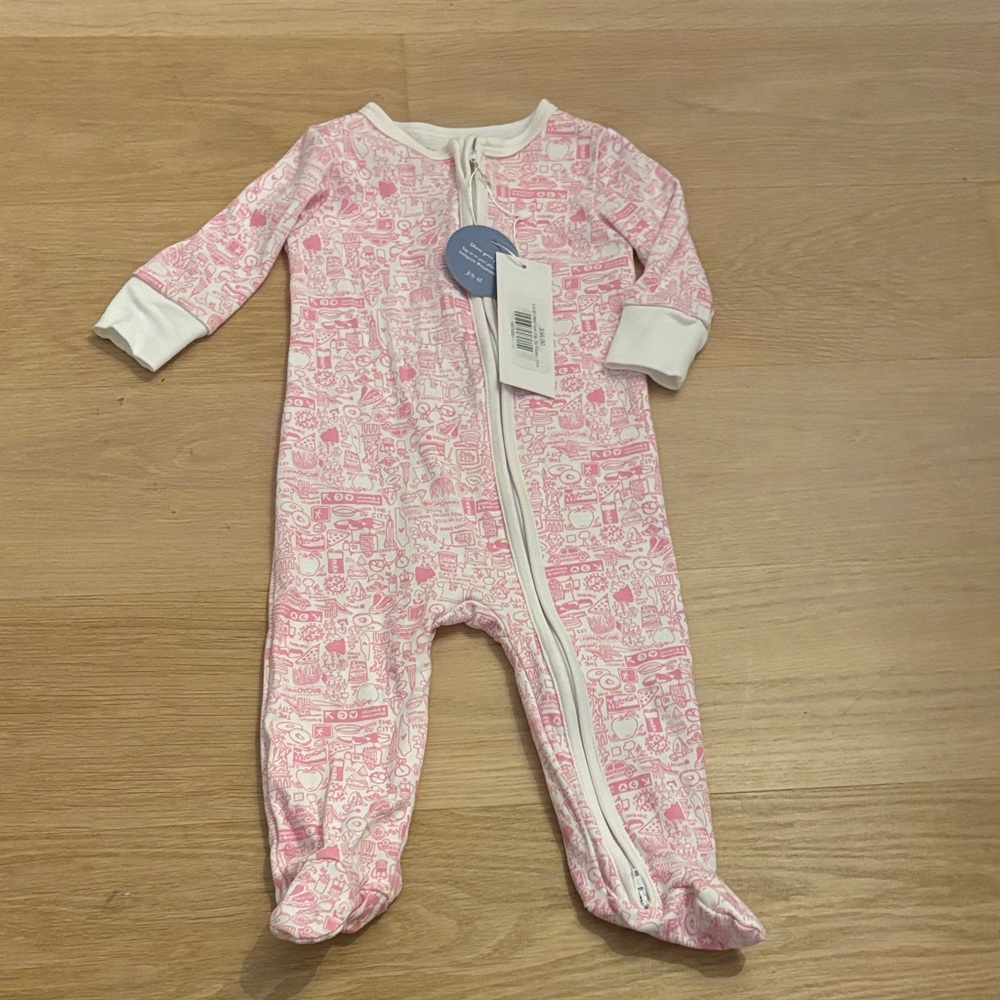 Charming Pink Kids NEW YORK CITY Footie